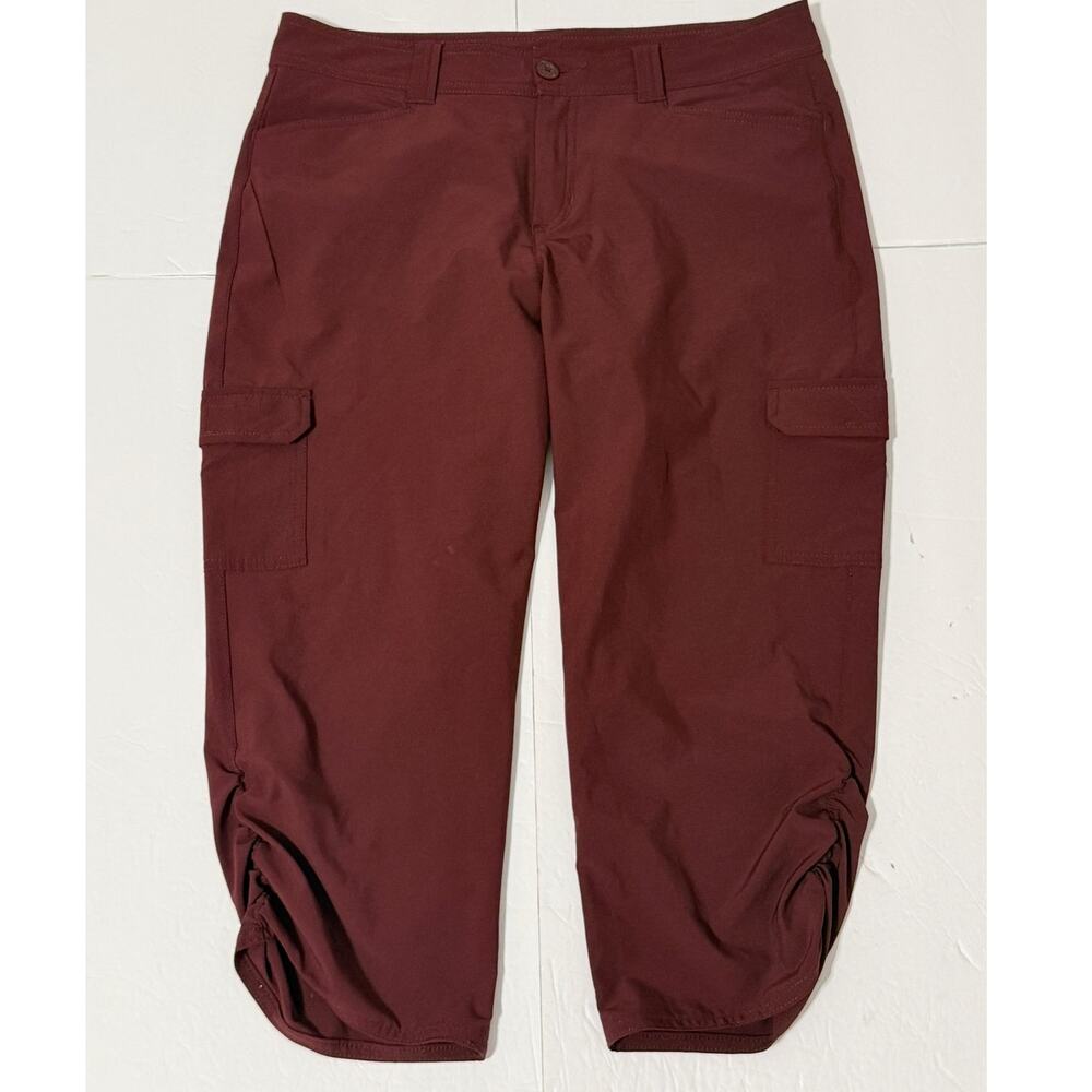 Eddie Bauer Women's Cargo Capri Hiking Pants, Maroon, Size 8